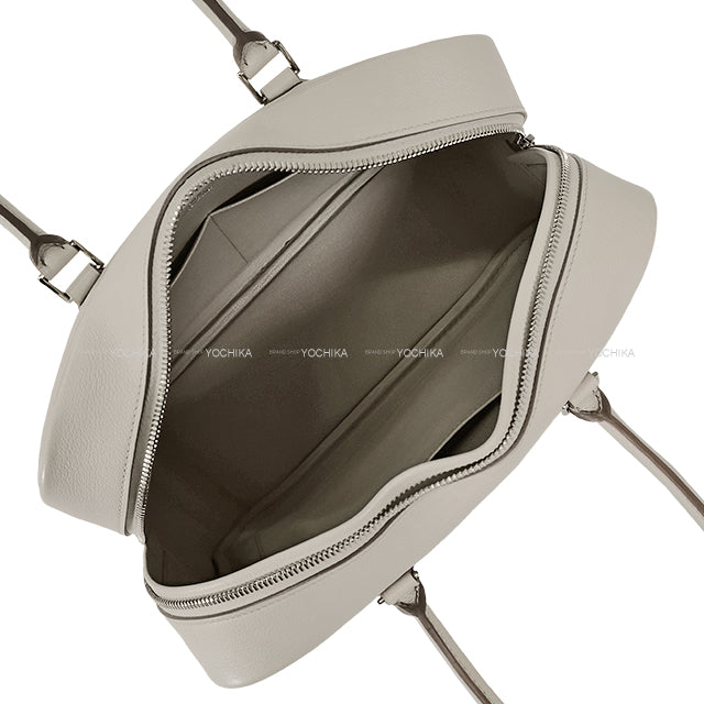 [Pre-loved] HERMES Handbag Plume 28 Beton Evercolor Silver HW Stamp A[LIKE NEW][Authentic]