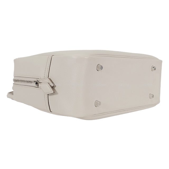 [Pre-loved] HERMES Handbag Plume 28 Beton Evercolor Silver HW Stamp A[LIKE NEW][Authentic]