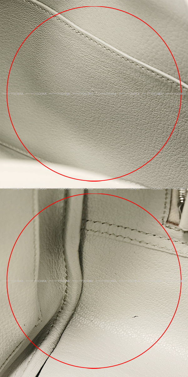 [Pre-loved] HERMES Handbag Plume 28 Beton Evercolor Silver HW Stamp A[LIKE NEW][Authentic]