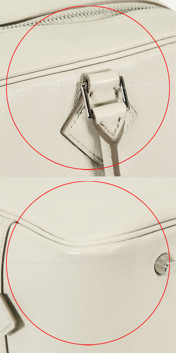 [Pre-loved] HERMES Handbag Plume 28 Beton Evercolor Silver HW Stamp A[LIKE NEW][Authentic]