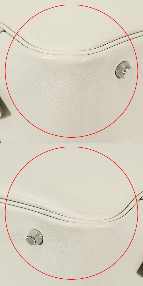 [Pre-loved] HERMES Handbag Plume 28 Beton Evercolor Silver HW Stamp A[LIKE NEW][Authentic]