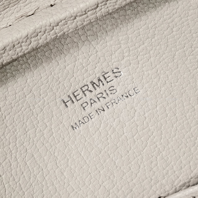 [Pre-loved] HERMES Handbag Plume 28 Beton Evercolor Silver HW Stamp A[LIKE NEW][Authentic]