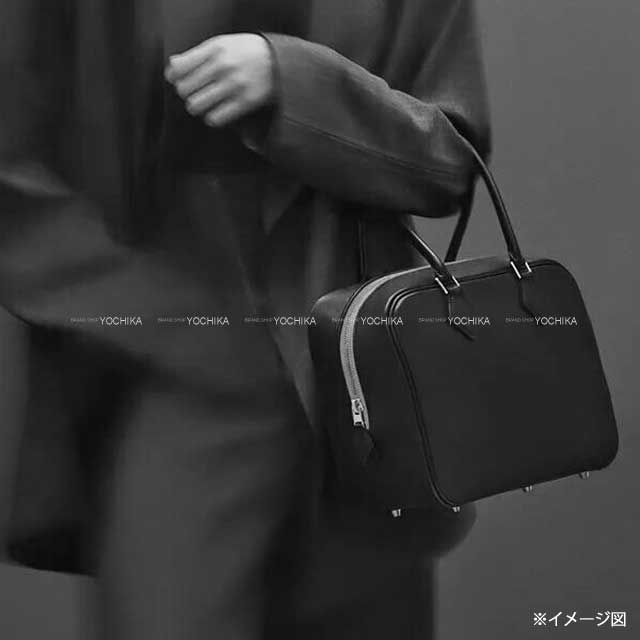 [Pre-loved] HERMES Handbag Plume 28 Beton Evercolor Silver HW Stamp A[LIKE NEW][Authentic]