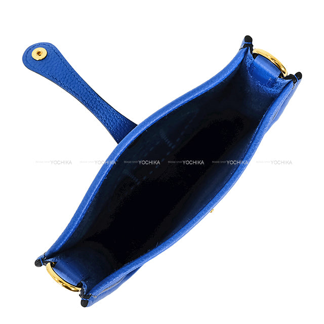 HERMES Shoulder bag Evelyne 16 TPM Bleu Royal Taurillon Maurice Gold HW Stamp W[EXCELLENT][Authentic]