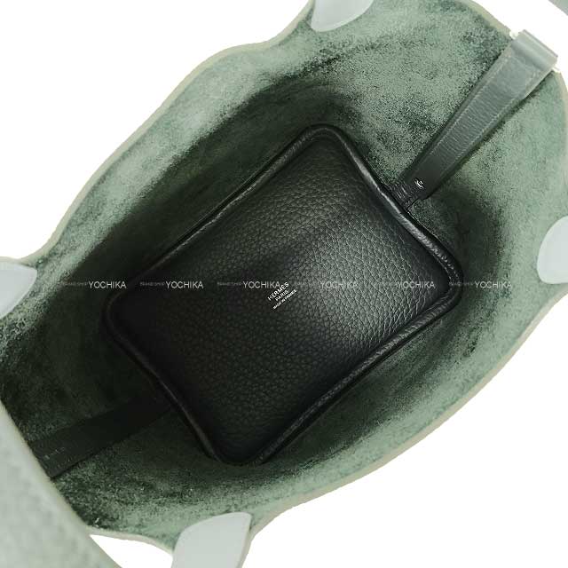 HERMES Handbag Picotin Lock 18 PM Eclat Vert Mangrove/Gris Pantin Taurillon Clemence/Veau Swift Silver HW Stamp K[BRAND NEW][Authentic]