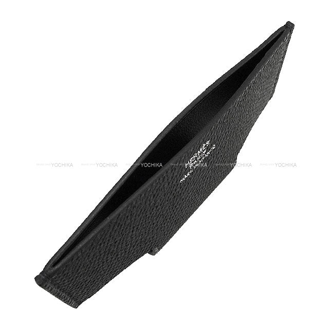 HERMES card holder H Pocket Noir (Black) Veau Epsom Stamp K[BRAND NEW][Authentic]