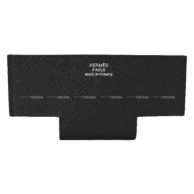 HERMES card holder H Pocket Noir (Black) Veau Epsom Stamp K[BRAND NEW][Authentic]