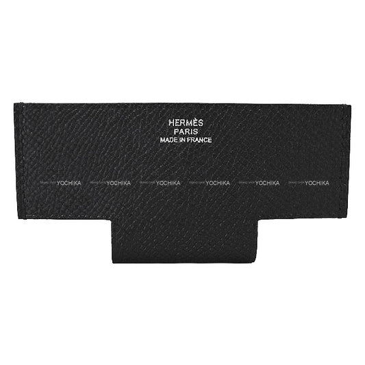 HERMES card holder H Pocket Noir (Black) Veau Epsom Stamp K[BRAND NEW][Authentic]