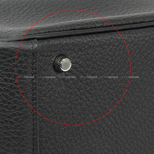 [Pre-loved] HERMES Shoulder bag Lindy mini 20 Noir (Black) Taurillon Clemence Silver HW Stamp U[LIKE NEW][Authentic]