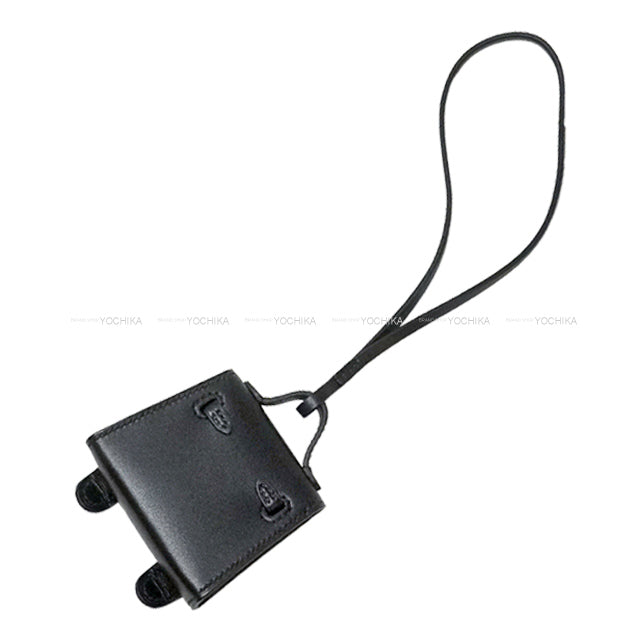 HERMES bag charm Bijoux de SAC Kelly doll Noir (Black)/Bleu Saphir/Mushroom Veau Tadelakt Gold HW Stamp B[EXCELLENT][Authentic]