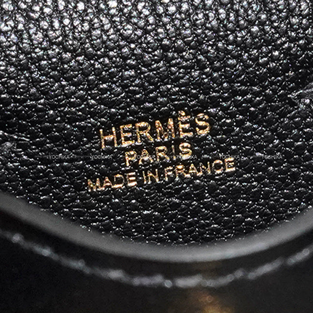 HERMES bag charm Bijoux de SAC Kelly doll Noir (Black)/Bleu Saphir/Mushroom Veau Tadelakt Gold HW Stamp B[EXCELLENT][Authentic]