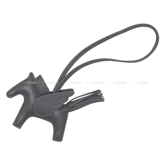HERMES bag charm Rodeo Pegasus PM Gris Misty Agneau Milo/Veau Swift Stamp W[BRAND NEW][Authentic]