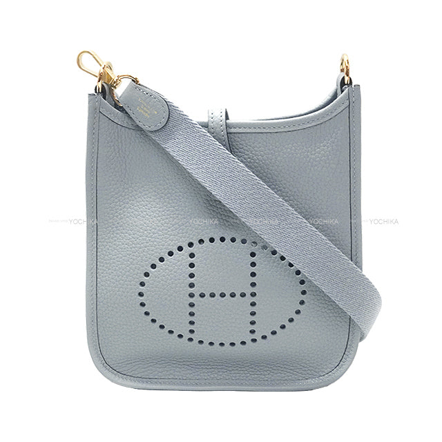 HERMES Shoulder bag Evelyne 16 TPM Gris Pantin Taurillon Clemence Champagne Gold HW Stamp K[BRAND NEW][Authentic]