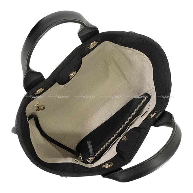 [Pre-loved] CHANEL tote bag Deauville Shopping Bag Noir (Black) Mixed fiber Champagne Gold HW AS3351[LIKE NEW][Authentic]