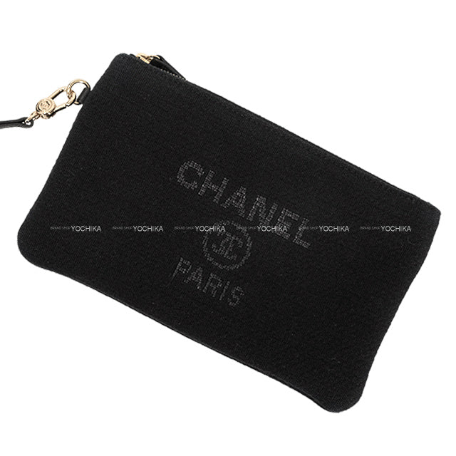 [Pre-loved] CHANEL tote bag Deauville Shopping Bag Noir (Black) Mixed fiber Champagne Gold HW AS3351[LIKE NEW][Authentic]