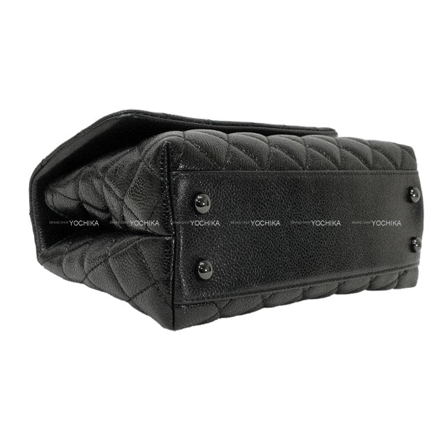 [Pre-loved] CHANEL Handbag Top Handle XS Flap bag Coco Handle 24 Noir (Black) Shiny Graind Calf Black HW A92990[LIKE NEW][Authentic]