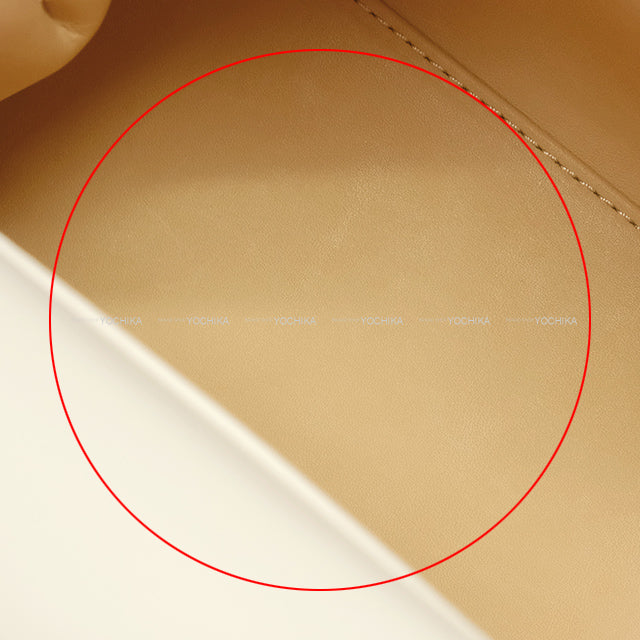 [Pre-loved] Delvaux Shoulder bag Brillon Mini handle Ribbon Upside Down Ivory/Silkpink Boxcalf/Lumskin/Calfskin Silver HW[LIKE NEW][Authentic]