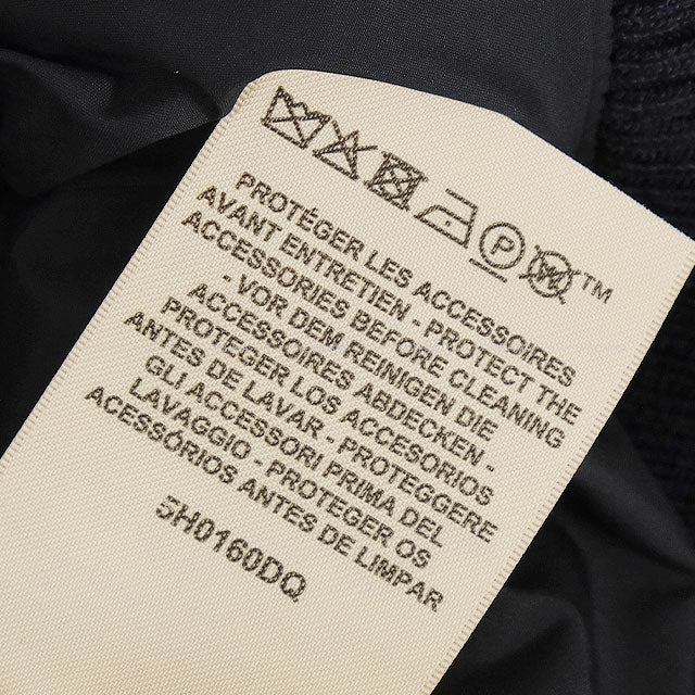 2025AW New HERMES Down vest Bomber Sellier Button Quilting Blue noir Polyester #42[BRAND NEW][Authentic]