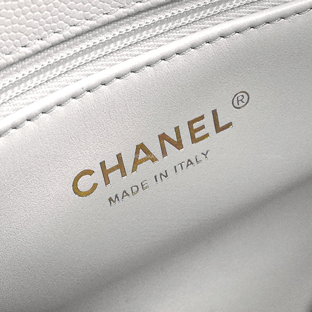 CHANEL Shoulder bag Matelasse COCO Handle XXS 2Way Chain Grey Graind Calf(Caviarskin) Champagne Gold HW AS2215[BRAND NEW][Authentic]