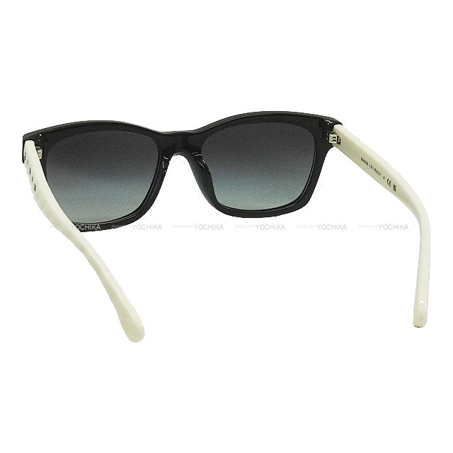 CHANEL sunglass Square shape Matelasse COCO mark Bicolor Blanc (White)/Noir (Black) Polyamide CH5484[BRAND NEW][Authentic]
