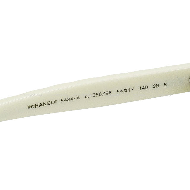 CHANEL sunglass Square shape Matelasse COCO mark Bicolor Blanc (White)/Noir (Black) Polyamide CH5484[BRAND NEW][Authentic]