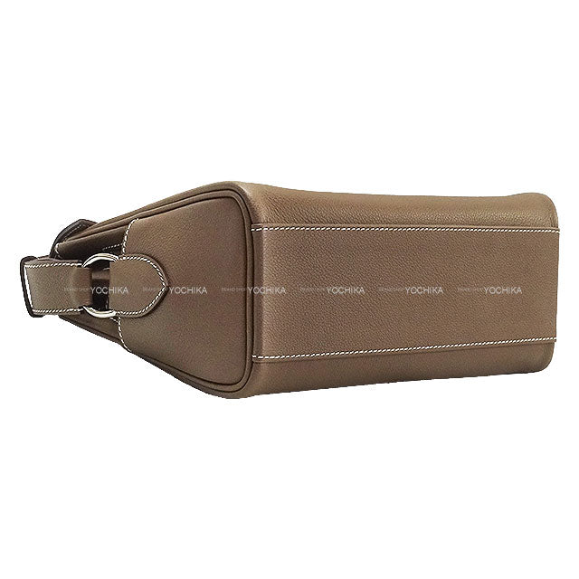 [Pre-loved] HERMES Shoulder bag Kelly Messenger 24 PM Etoupe Evercolor Silver HW Stamp W[LIKE NEW][Authentic]