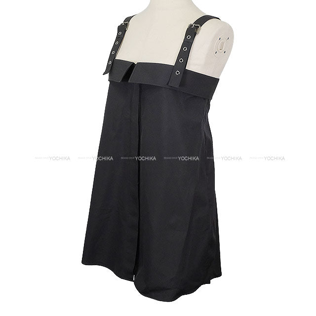 Dior Camisole Blouse logo embroidery Noir (Black) Cotton #36 Silver HW 521B87A3356[BRAND NEW][Authentic]