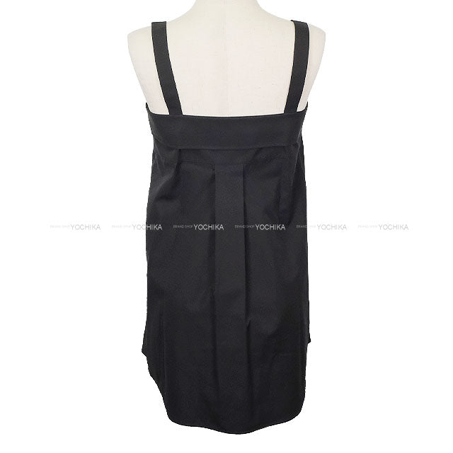 Dior Camisole Blouse logo embroidery Noir (Black) Cotton #36 Silver HW 521B87A3356[BRAND NEW][Authentic]