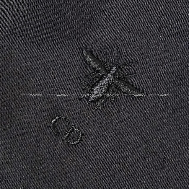 Dior Camisole Blouse logo embroidery Noir (Black) Cotton #36 Silver HW 521B87A3356[BRAND NEW][Authentic]