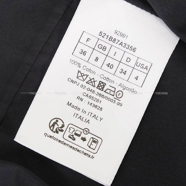Dior Camisole Blouse logo embroidery Noir (Black) Cotton #36 Silver HW 521B87A3356[BRAND NEW][Authentic]