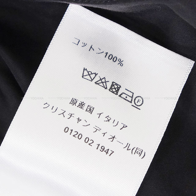 Dior Camisole Blouse logo embroidery Noir (Black) Cotton #36 Silver HW 521B87A3356[BRAND NEW][Authentic]