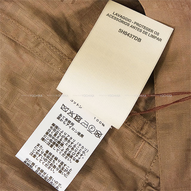 2025SS New HERMES Overall Combi Short Pants All in One H Mosaic Etoupe Cotton100% #34 Silver HW[BRAND NEW][Authentic]
