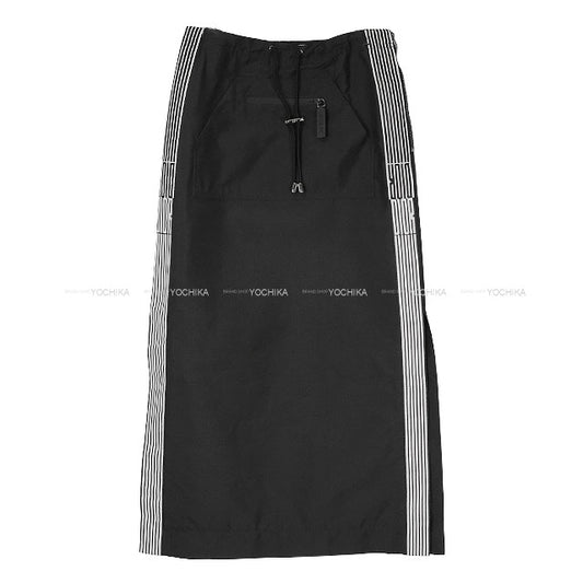 2025SS Prêt-à-Porter Dior skirt Draphique Technical Taffeta Jacquard Straight Midiskirt Noir (Black) Polyester ♯34 Silver HW 93017 527J30A2205[BRAND NEW][Authentic]