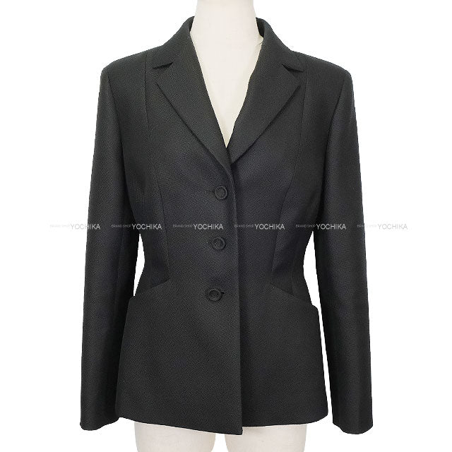 Dior Tailored jacket Bar Jacket Noir (Black) Virgin wool/Silk ♯36 0092844 521V1A1758[BRAND NEW][Authentic]