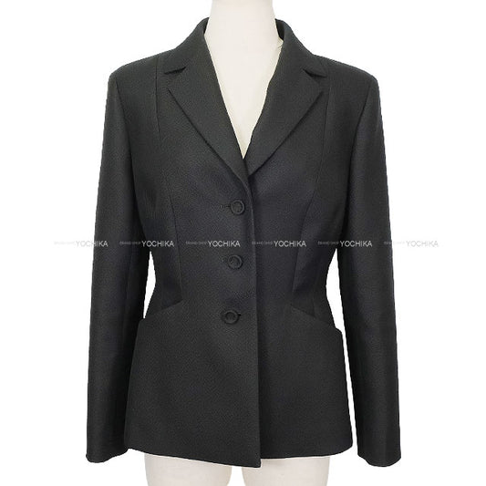 Dior Tailored jacket Bar Jacket Noir (Black) Virgin wool/Silk ♯36 0092844 521V1A1758[BRAND NEW][Authentic]