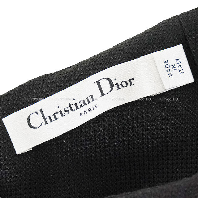 2025SS Dior long skirt Casual With belt Noir (Black) Virgin wool/Silk ♯34 Silver HW 93751 521J06A1758[BRAND NEW][Authentic]