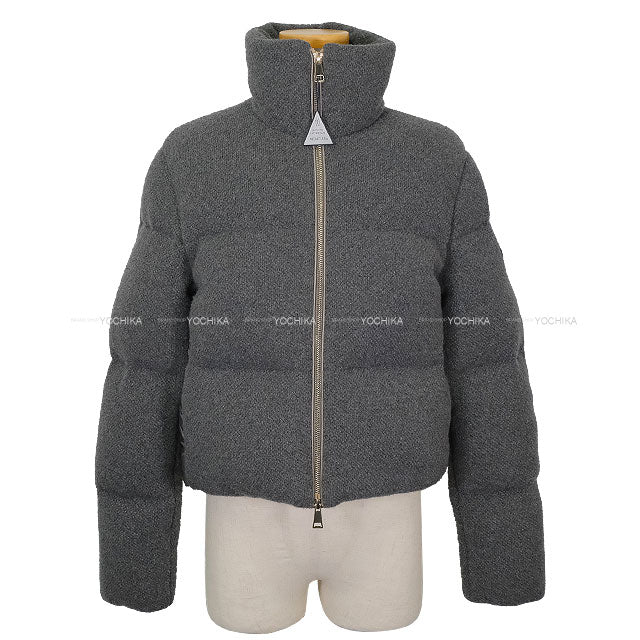 2024SS MONCLER Down jacket Short Grey Cashmere/Wool ♯00 Champagne Gold HW J20931A00112 89APS[EXCELLENT][Authentic]