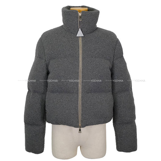 2024SS MONCLER Down jacket Short Grey Cashmere/Wool ♯00 Champagne Gold HW J20931A00112 89APS[EXCELLENT][Authentic]
