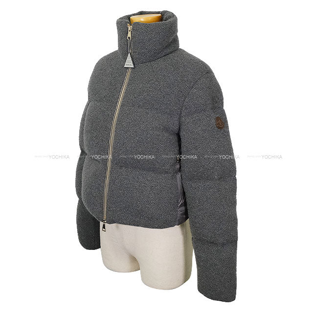 2024SS MONCLER Down jacket Short Grey Cashmere/Wool ♯00 Champagne Gold HW J20931A00112 89APS[EXCELLENT][Authentic]