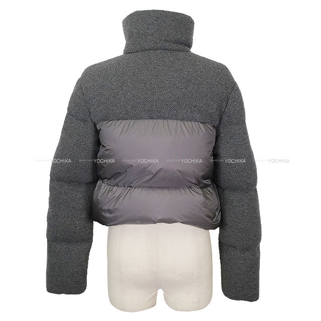 2024SS MONCLER Down jacket Short Grey Cashmere/Wool ♯00 Champagne Gold HW J20931A00112 89APS[EXCELLENT][Authentic]