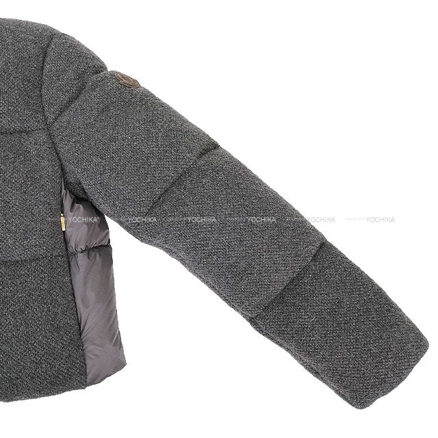 2024SS MONCLER Down jacket Short Grey Cashmere/Wool ♯00 Champagne Gold HW J20931A00112 89APS[EXCELLENT][Authentic]