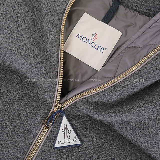 2024SS MONCLER Down jacket Short Grey Cashmere/Wool ♯00 Champagne Gold HW J20931A00112 89APS[EXCELLENT][Authentic]