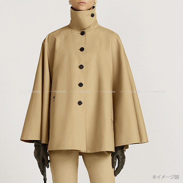 2023 Cruise Dior Poncho Oblique Trench Cape Beige Cotton ♯XS Silver HW 317C27A3905[EXCELLENT][Authentic]
