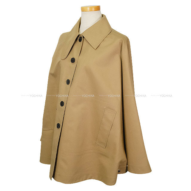 2023 Cruise Dior Poncho Oblique Trench Cape Beige Cotton ♯XS Silver HW 317C27A3905[EXCELLENT][Authentic]