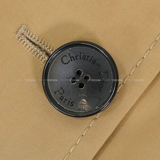 2023 Cruise Dior Poncho Oblique Trench Cape Beige Cotton ♯XS Silver HW 317C27A3905[EXCELLENT][Authentic]