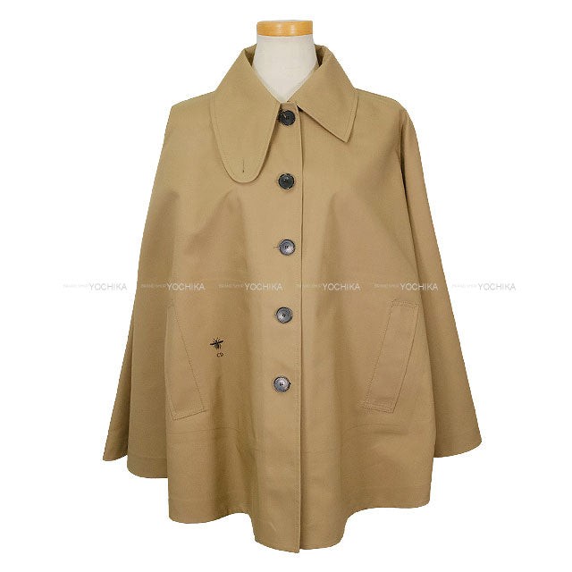 2023 Cruise Dior Poncho Oblique Trench Cape Beige Cotton ♯XS Silver HW 317C27A3905[EXCELLENT][Authentic]