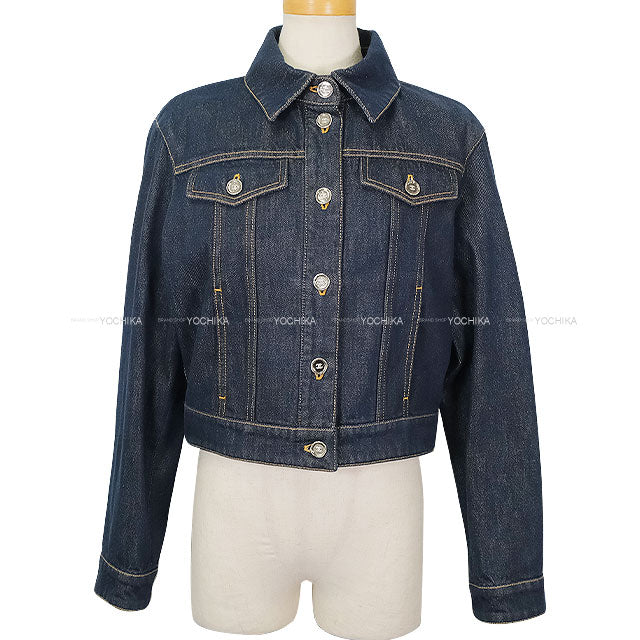 2025 Cruise NEW CHANEL Denim jacket COCO Mark Button Indigo Cotton #34 Silver HW P78799[BRAND NEW][Authentic]