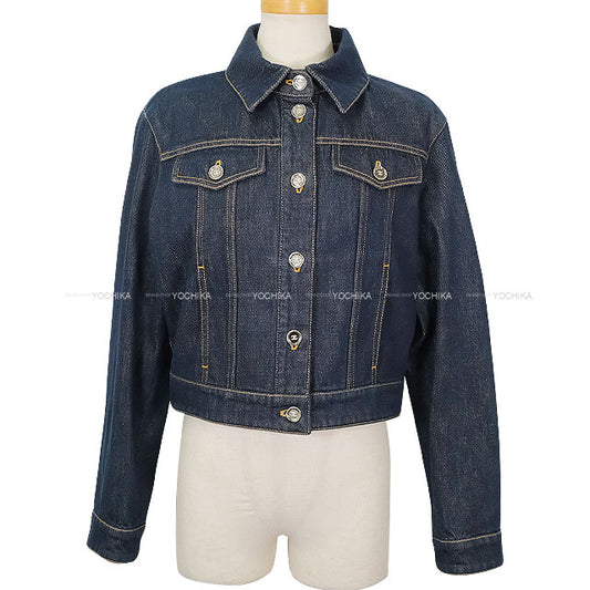 2025 Cruise NEW CHANEL Denim jacket COCO Mark Button Indigo Cotton #34 Silver HW P78799[BRAND NEW][Authentic]