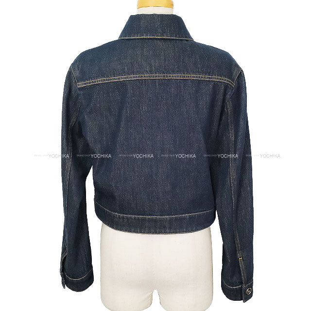 2025 Cruise NEW CHANEL Denim jacket COCO Mark Button Indigo Cotton #34 Silver HW P78799[BRAND NEW][Authentic]