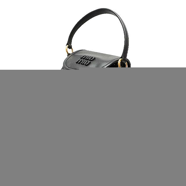 Miu Miu Backpack/daypack/Ruck sack Leather Backpack Noir (Black) Calf Gold HW 5BZ043[EXCELLENT][Authentic]